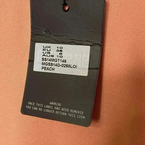 Missguided Coral Pink Sheer Insert Crop Top - Picture 4 of 5